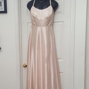 Women's LOYELOY Satin Wired Bridesmaid Dress Beige